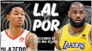 Los Angeles Lakers vs Portland Trail Blazers Full Game Highlights  Dec 8  2025 NBA Season [upl. by Lapham743]