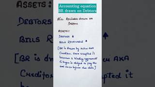 Accounting equation  treatment of bills receivable [upl. by Atkinson815]