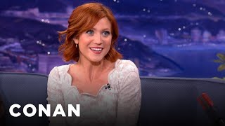 Brittany Snow Trained Her Dog With A Cartoon Voice  CONAN on TBS [upl. by Larena]