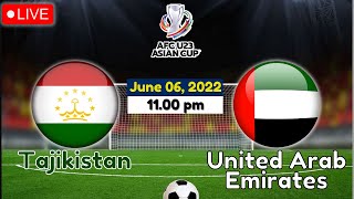 🔴 LIVE Match Score  Tajikistan vs United Arab Emirates  AFC U23 Football Championship  06062022 [upl. by Piggy]