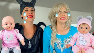 MAGIC Baby Dolls Come ALIVE with Elsa Maleficent and the WICKED WITCH [upl. by Tremaine]