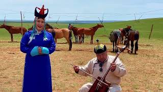 Mongolian long song Urihan hongor salhi  Long song singer Dolgorsuren Bagaa [upl. by Nima]