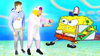 LANKYBOX Trying To Get a PIZZA From SPONGEBOB Tik Tok Challenge In REAL LIFE [upl. by Hatch711]