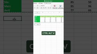 Comment transposer des données sur Excel astuceexcel excelfrancais raccourci [upl. by Babara578]