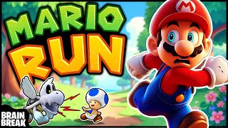 Mario Run Party Brain Breaks  The Floor Is Lava  Freeze Dance  Just Dance For Kids  GoNoodle [upl. by Semaj]