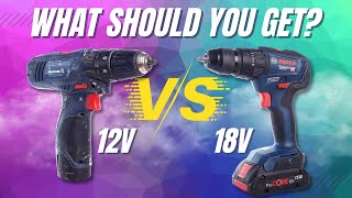 Bosch GSB 18V50 vs GSB 120Li  12V vs 18V Drill [upl. by Ynettirb]