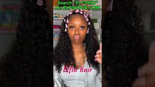 Seamless Curly Clip In Extension Install On Braiding Hair [upl. by Ennovyhc]