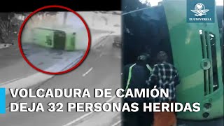 Así fue el momento exacto de la volcadura de un camión en la MéxicoCuernavaca [upl. by Halda]