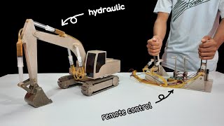 How to make remote control hydraulic excavator from grey cardboard paper  By The R [upl. by Eedeed272]