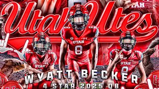 Wyatt Becker  Utah Utes Recruiting [upl. by Babita]