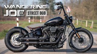 Thunderbike Wandering Joe  customized HarleyDavidson Softail Streetbob [upl. by Werdnael976]