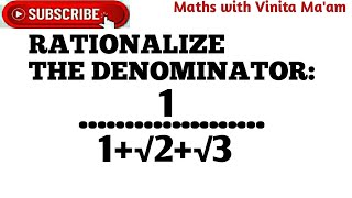 quotRationalize Denominators Fast Simplify 11√2√3 with This Easy Math Trick  MustKnow for Examsquot [upl. by Silbahc434]