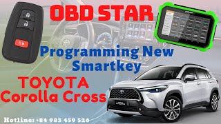 How to programming new smart key 4A Toyota Corolla Cross with OBDSTAR and CanDirect Kit [upl. by Baiel]