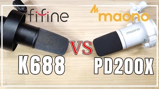 メーカーさんに内緒でゲーム配信用マイク fifine K688 VS ｍaono PD200X 性能を比較してみた [upl. by Berthe]