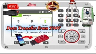 Leica TS07 se data Transfer kaise korte haiHow to transfer data from leica TS07 to Pendrive [upl. by Gievlos]