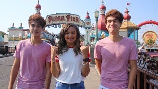 Stokes Twins and Lela B Go To Pixar Pier At Disneyland  Radio Disney [upl. by Link]