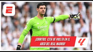 REAL MADRID y el SANTIAGO BERNABEU entero aplauden regreso a la cancha de THIBAUT COURTOIS  La Liga [upl. by Ahsek]