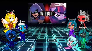 Mlp villains react to Raven vs Twilight Sparkle Death Battle [upl. by Aliuqet]