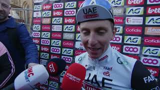 Tadej Pogačar  Interview at the finish  La Flèche Wallonne 2023 [upl. by Leclair285]