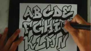 Speed Art  Graffiti Alphabet 1 by ToM2D [upl. by Akimehs278]