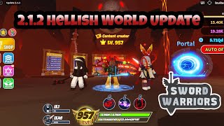 Sword Warriors Roblox 212 Update New World 8 Swords and More [upl. by Norted719]