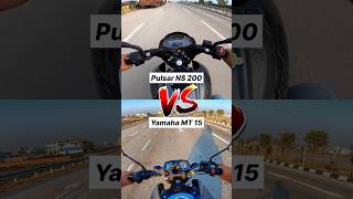 Pulsar NS 200 vs Yamaha Mt 15 🔥 Gear Challenge shorts ns200 [upl. by Dar435]