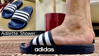 Adidas Adilette Shower  unboxing and on feet  Azo Edition [upl. by Rocker]