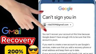 😥 Gmail Account Recovery Kaise Kare  How To Recover Gmail Account  Google Account Recovery  2024 [upl. by Asha]