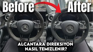 Alcantara Direksiyon Nasıl Temizlenir  Yeni Gibi Oldu [upl. by Jacinto]