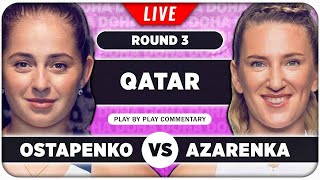 OSTAPENKO vs AZARENKA • Qatar Open 2024 • LIVE Tennis PlaybyPlay Stream [upl. by Wilde]