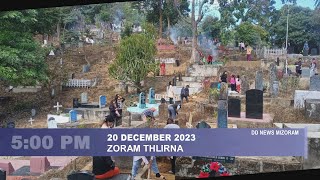 DD News Mizoram  Zoram Thlirna  20 December 2023  5 PM [upl. by Ciapas332]