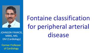 Fontaine classification for peripheral arterial disease [upl. by Davina]