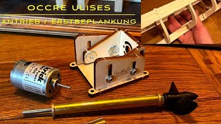 OcCre Ulises RC Schiff ERSTBEPLANKUNG 130 Holz Modell Bausatz 61001 Antrieb Krick Power 400 [upl. by Aem]