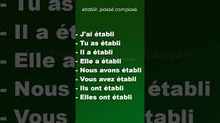 établir passé composé français [upl. by Tarsus306]