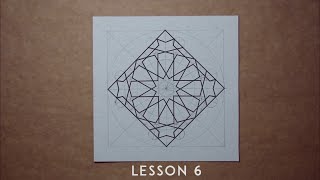 Lesson 6 very easy amp simple squarish Islamic ArtArabesque pattern [upl. by Nnyroc]