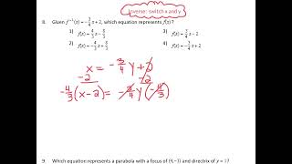 Algebra 2 Regents Review Unit 5  Part 2 [upl. by Acir]