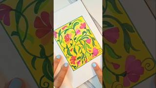 Simple Floral design Ideas for gift cards 🌷🌱 colorsclaycraft flowers giftcard [upl. by Arissa]