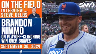 Brandon Nimmo elated after Mets clinch a playoff spot  SNY [upl. by Llednek403]