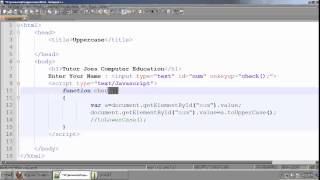 Onkeyup Event For Uppercase and Lowercase in Javascript [upl. by Jahncke54]