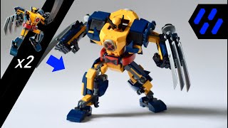 Lego Wolverine Mech Armor Upgrade MOC Instructions  76202 x 2 Combination [upl. by Drucill492]