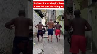 Adriano é pura simplicidade e ternura com seus amigos shorts Flamengo adrianoimperador [upl. by Tarabar]