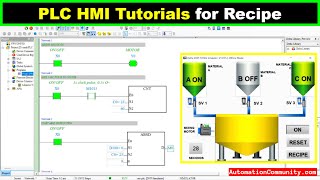 PLC HMI Tutorials for Recipe Programming  Example Problem [upl. by Merrielle]