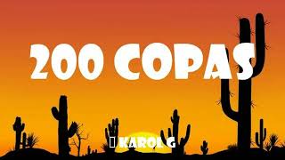 200 Copas  🎶 Karol G lyrics [upl. by Notsehc]