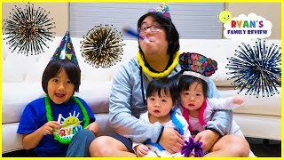 Happy New Year Celebration and Family Singing Songs with Ryans Family Review [upl. by Loyce]