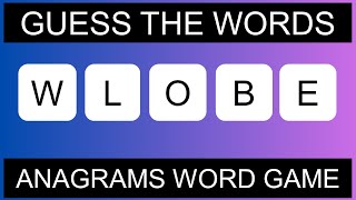 Can you Guess These Words  Anagrams Word Game Part 02 Brain Fun [upl. by Crain]