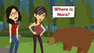 Nora is lost Easy English story  English conversation practice  No Aliens [upl. by Frere]