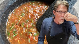 Salsa de Molcajete  Rick Bayless Taco Manual [upl. by Burrow372]