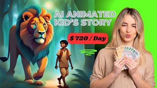 Earn 700day🤑 By creating kids Animation story video with FREE AI tools [upl. by Ethe807]