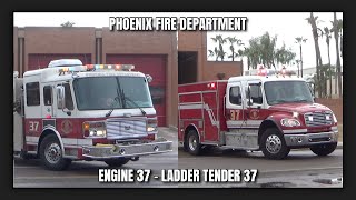 Reserve Engine 37 amp Ladder Tender 37 Responding Phoenix Fire Department [upl. by Eugeniusz]