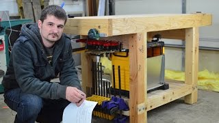 My workbench built from construction grade lumber [upl. by Evilo]